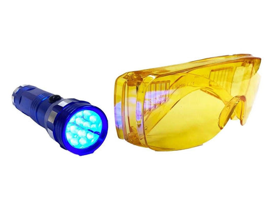 UV Leak Detector Kit (Torch + Glasses)